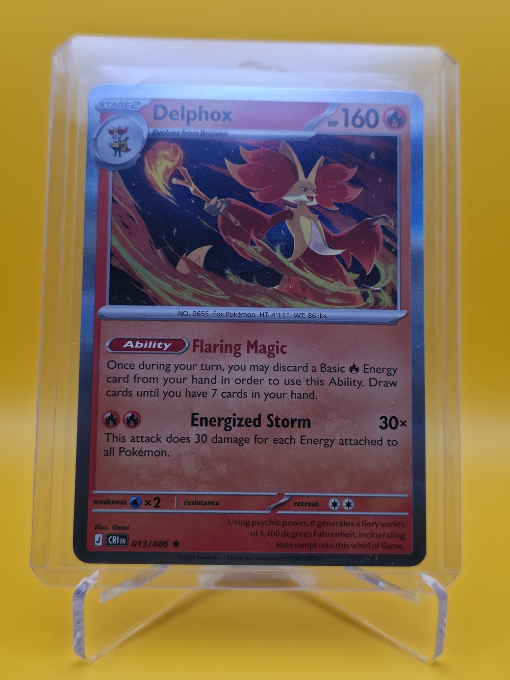 Pokémon TCG - Delphox - Chaos Rising - Rare - 013/086